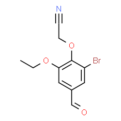 ChemSpider 2D Image | (2-Bromo-6-ethoxy-4-formylphenoxy)acetonitrile | C11H10BrNO3