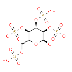 ChemSpider 2D Image | 2,3,4,6-TETRA-O-SULFOHEXOPYRANOSE | C6H12O18S4