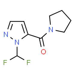 ChemSpider 2D Image | [1-(Difluoromethyl)-1H-pyrazol-5-yl](1-pyrrolidinyl)methanone | C9H11F2N3O