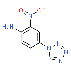 ChemSpider 2D Image | 2-Nitro-4-(1H-tetrazol-1-yl)aniline | C7H6N6O2