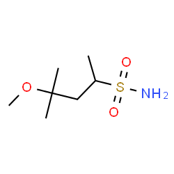 ChemSpider 2D Image | 4-Methoxy-4-methyl-2-pentanesulfonamide | C7H17NO3S