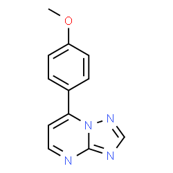 ChemSpider 2D Image | 7-(4-Methoxyphenyl)[1,2,4]triazolo[1,5-a]pyrimidine | C12H10N4O