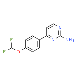 ChemSpider 2D Image | 4-[4-(Difluoromethoxy)phenyl]-2-pyrimidinamine | C11H9F2N3O