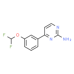 ChemSpider 2D Image | 4-[3-(Difluoromethoxy)phenyl]-2-pyrimidinamine | C11H9F2N3O