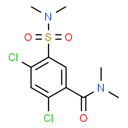 ChemSpider 2D Image | 2,4-Dichloro-5-(dimethylsulfamoyl)-N,N-dimethylbenzamide | C11H14Cl2N2O3S