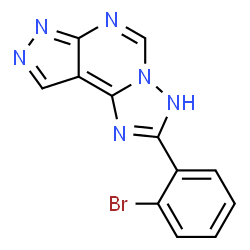 ChemSpider 2D Image | 2-(2-Bromophenyl)-3H-pyrazolo[4,3-e][1,2,4]triazolo[1,5-c]pyrimidine | C12H7BrN6