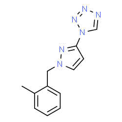 ChemSpider 2D Image | 1-[1-(2-Methylbenzyl)-1H-pyrazol-3-yl]-1H-tetrazole | C12H12N6