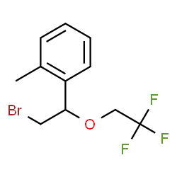 ChemSpider 2D Image | 1-[2-Bromo-1-(2,2,2-trifluoroethoxy)ethyl]-2-methylbenzene | C11H12BrF3O