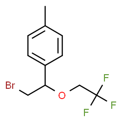 ChemSpider 2D Image | 1-[2-Bromo-1-(2,2,2-trifluoroethoxy)ethyl]-4-methylbenzene | C11H12BrF3O