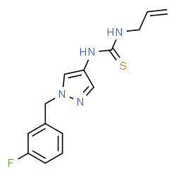 ChemSpider 2D Image | 1-Allyl-3-[1-(3-fluorobenzyl)-1H-pyrazol-4-yl]thiourea | C14H15FN4S