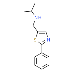 ChemSpider 2D Image | N-[(2-Phenyl-1,3-thiazol-5-yl)methyl]-2-propanamine | C13H16N2S
