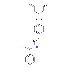 ChemSpider 2D Image | N-{[4-(Diallylsulfamoyl)phenyl]carbamothioyl}-4-methylbenzamide | C21H23N3O3S2