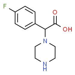 ChemSpider 2D Image | (4-Fluorophenyl)(1-piperazinyl)acetic acid | C12H15FN2O2