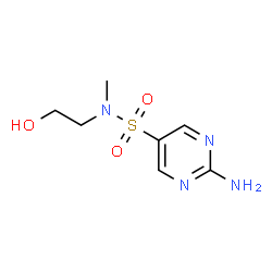 ChemSpider 2D Image | 2-Amino-N-(2-hydroxyethyl)-N-methyl-5-pyrimidinesulfonamide | C7H12N4O3S