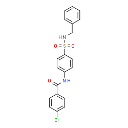 ChemSpider 2D Image | N-[4-(Benzylsulfamoyl)phenyl]-4-chlorobenzamide | C20H17ClN2O3S