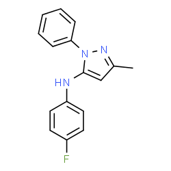 ChemSpider 2D Image | N-(4-Fluorophenyl)-3-methyl-1-phenyl-1H-pyrazol-5-amine | C16H14FN3
