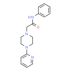 ChemSpider 2D Image | N-Phenyl-2-[4-(2-pyridinyl)-1-piperazinyl]acetamide | C17H20N4O