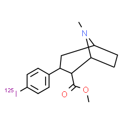 ChemSpider 2D Image | Methyl 3-[4-(~125~I)iodophenyl]-8-methyl-8-azabicyclo[3.2.1]octane-2-carboxylate | C16H20125INO2