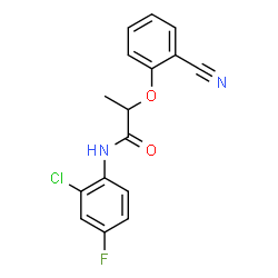 ChemSpider 2D Image | N-(2-Chloro-4-fluorophenyl)-2-(2-cyanophenoxy)propanamide | C16H12ClFN2O2