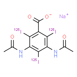 ChemSpider 2D Image | DIATRIZOATE SODIUM I-125 | C11H8125I3N2NaO4