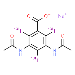 ChemSpider 2D Image | DIATRIZOATE SODIUM I-131 | C11H8131I3N2NaO4