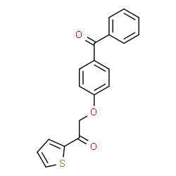 ChemSpider 2D Image | 2-(4-Benzoylphenoxy)-1-(2-thienyl)ethanone | C19H14O3S