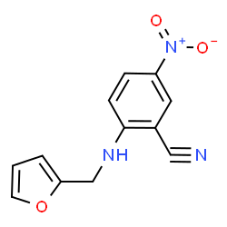 ChemSpider 2D Image | 2-[(2-Furylmethyl)amino]-5-nitrobenzonitrile | C12H9N3O3
