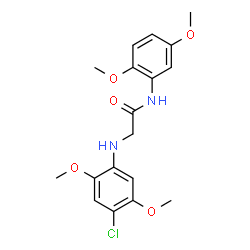 ChemSpider 2D Image | N~2~-(4-Chloro-2,5-dimethoxyphenyl)-N-(2,5-dimethoxyphenyl)glycinamide | C18H21ClN2O5