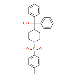 ChemSpider 2D Image | {1-[(4-Methylphenyl)sulfonyl]-4-piperidinyl}(diphenyl)methanol | C25H27NO3S