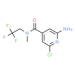 ChemSpider 2D Image | 2-Amino-6-chloro-N-methyl-N-(2,2,2-trifluoroethyl)isonicotinamide | C9H9ClF3N3O