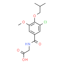 ChemSpider 2D Image | N-(3-Chloro-4-isobutoxy-5-methoxybenzoyl)glycine | C14H18ClNO5