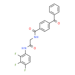 ChemSpider 2D Image | 4-Benzoyl-N-{2-oxo-2-[(2,3,4-trifluorophenyl)amino]ethyl}benzamide | C22H15F3N2O3