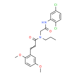 ChemSpider 2D Image | N-{2-[(2,5-Dichlorophenyl)amino]-2-oxoethyl}-3-(2,5-dimethoxyphenyl)-N-propylacrylamide | C22H24Cl2N2O4