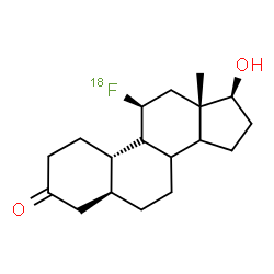 ChemSpider 2D Image | (5alpha,8xi,9xi,11beta,14xi,17beta)-11-(~18~F)Fluoro-17-hydroxyestran-3-one | C18H2718FO2