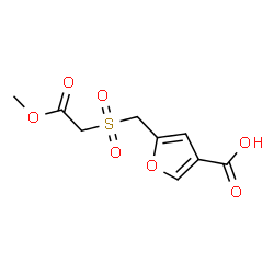 ChemSpider 2D Image | 5-{[(2-Methoxy-2-oxoethyl)sulfonyl]methyl}-3-furoic acid | C9H10O7S
