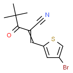 ChemSpider 2D Image | 2-[(4-Bromo-2-thienyl)methylene]-4,4-dimethyl-3-oxopentanenitrile | C12H12BrNOS