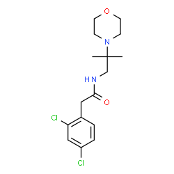 ChemSpider 2D Image | 2-(2,4-Dichlorophenyl)-N-[2-methyl-2-(4-morpholinyl)propyl]acetamide | C16H22Cl2N2O2