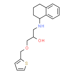 ChemSpider 2D Image | 1-(1,2,3,4-Tetrahydro-1-naphthalenylamino)-3-(2-thienylmethoxy)-2-propanol | C18H23NO2S