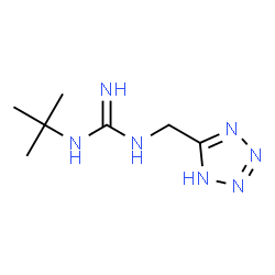 ChemSpider 2D Image | 1-(2-Methyl-2-propanyl)-3-(1H-tetrazol-5-ylmethyl)guanidine | C7H15N7