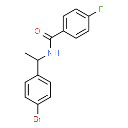 ChemSpider 2D Image | N-[1-(4-Bromophenyl)ethyl]-4-fluorobenzamide | C15H13BrFNO