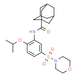 ChemSpider 2D Image | N-[2-Isopropoxy-5-(4-morpholinylsulfonyl)phenyl]-1-adamantanecarboxamide | C24H34N2O5S