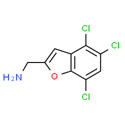 ChemSpider 2D Image | 1-(4,5,7-Trichloro-1-benzofuran-2-yl)methanamine | C9H6Cl3NO