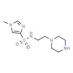 ChemSpider 2D Image | 1-Methyl-N-[2-(1-piperazinyl)ethyl]-1H-imidazole-4-sulfonamide | C10H19N5O2S