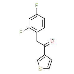 ChemSpider 2D Image | 2-(2,4-Difluorophenyl)-1-(3-thienyl)ethanone | C12H8F2OS