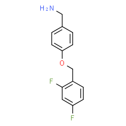 ChemSpider 2D Image | 1-{4-[(2,4-Difluorobenzyl)oxy]phenyl}methanamine | C14H13F2NO