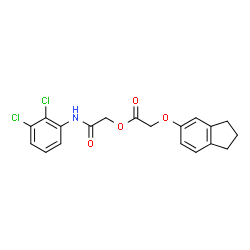 ChemSpider 2D Image | 2-[(2,3-Dichlorophenyl)amino]-2-oxoethyl (2,3-dihydro-1H-inden-5-yloxy)acetate | C19H17Cl2NO4