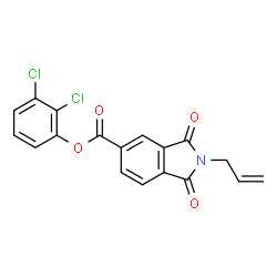 ChemSpider 2D Image | 2,3-Dichlorophenyl 2-allyl-1,3-dioxo-5-isoindolinecarboxylate | C18H11Cl2NO4