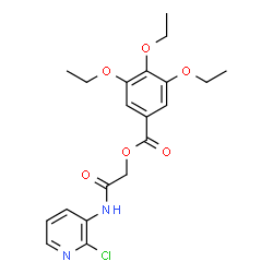 ChemSpider 2D Image | 2-[(2-Chloro-3-pyridinyl)amino]-2-oxoethyl 3,4,5-triethoxybenzoate | C20H23ClN2O6