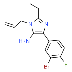 ChemSpider 2D Image | 1-Allyl-4-(3-bromo-4-fluorophenyl)-2-ethyl-1H-imidazol-5-amine | C14H15BrFN3