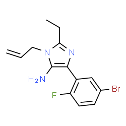 ChemSpider 2D Image | 1-Allyl-4-(5-bromo-2-fluorophenyl)-2-ethyl-1H-imidazol-5-amine | C14H15BrFN3